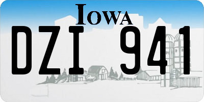 IA license plate DZI941