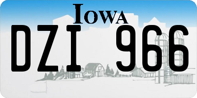 IA license plate DZI966