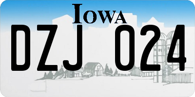 IA license plate DZJ024