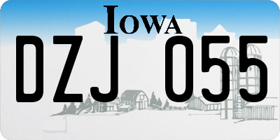 IA license plate DZJ055