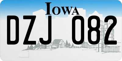 IA license plate DZJ082