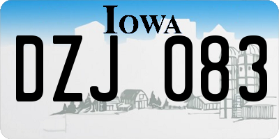 IA license plate DZJ083