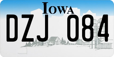 IA license plate DZJ084