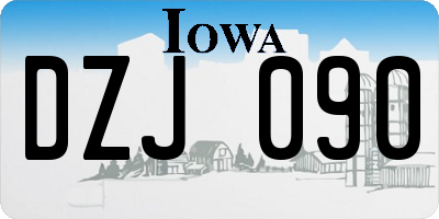 IA license plate DZJ090