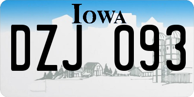 IA license plate DZJ093