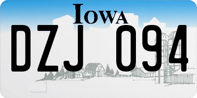 IA license plate DZJ094