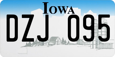 IA license plate DZJ095