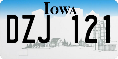 IA license plate DZJ121