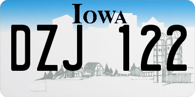 IA license plate DZJ122