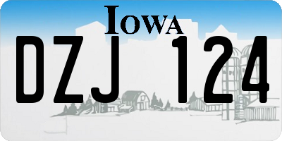 IA license plate DZJ124