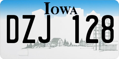 IA license plate DZJ128