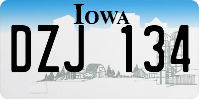 IA license plate DZJ134