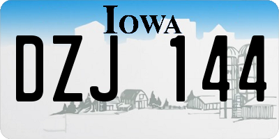 IA license plate DZJ144