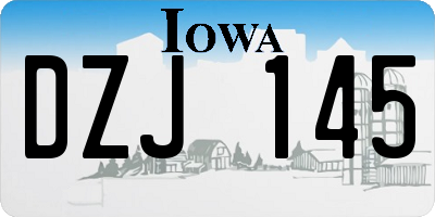 IA license plate DZJ145