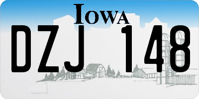 IA license plate DZJ148