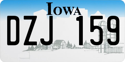 IA license plate DZJ159