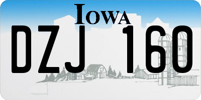 IA license plate DZJ160