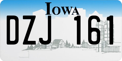IA license plate DZJ161