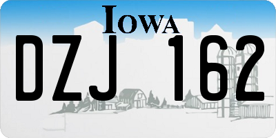 IA license plate DZJ162