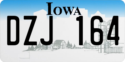 IA license plate DZJ164