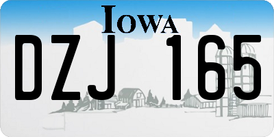 IA license plate DZJ165