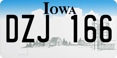 IA license plate DZJ166