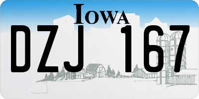 IA license plate DZJ167