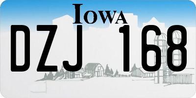 IA license plate DZJ168