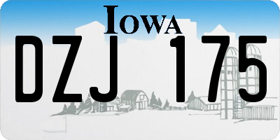IA license plate DZJ175