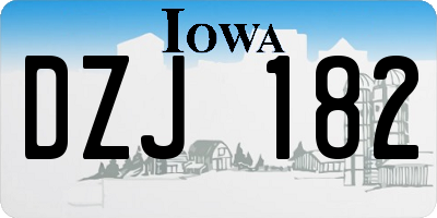 IA license plate DZJ182