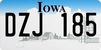 IA license plate DZJ185