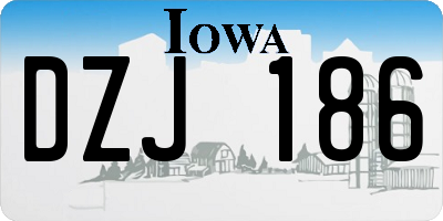 IA license plate DZJ186