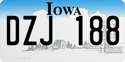 IA license plate DZJ188