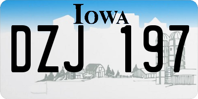 IA license plate DZJ197