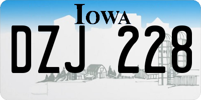 IA license plate DZJ228