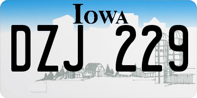 IA license plate DZJ229