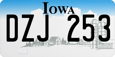 IA license plate DZJ253