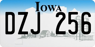 IA license plate DZJ256