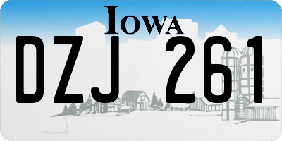 IA license plate DZJ261