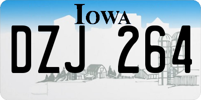 IA license plate DZJ264