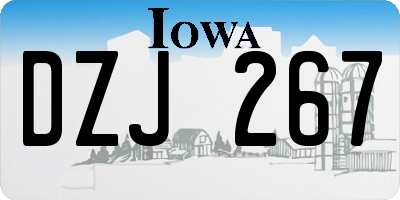 IA license plate DZJ267