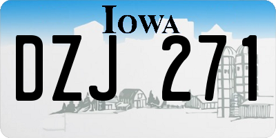 IA license plate DZJ271