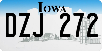 IA license plate DZJ272