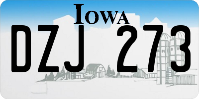 IA license plate DZJ273