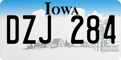 IA license plate DZJ284
