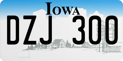 IA license plate DZJ300