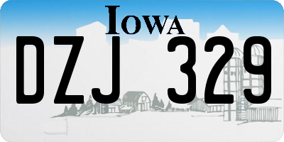 IA license plate DZJ329