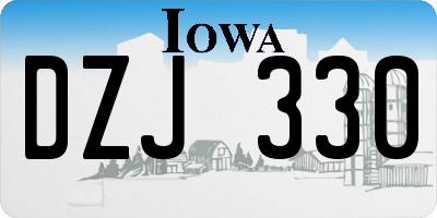 IA license plate DZJ330