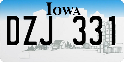 IA license plate DZJ331