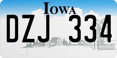 IA license plate DZJ334